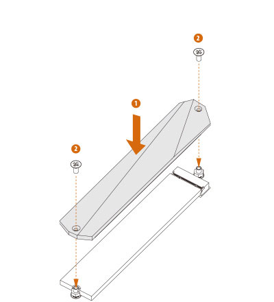 Install M.2 heatsink back, please do not overtighten the screw as this might damage the M.2 SSD